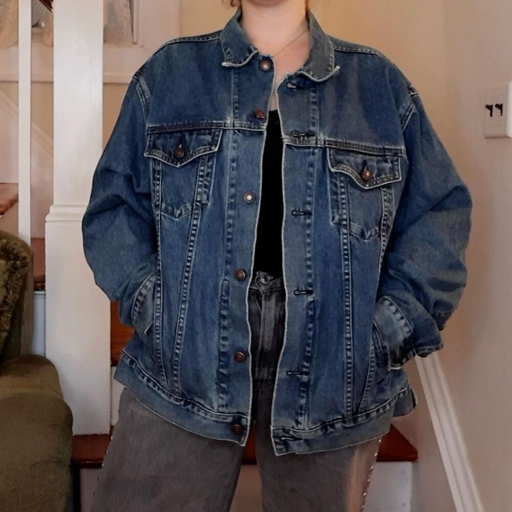 Gap Vintage Denim Jacket 1999 Sz XL Blue Jean Obsession Nikki Freeman Classic